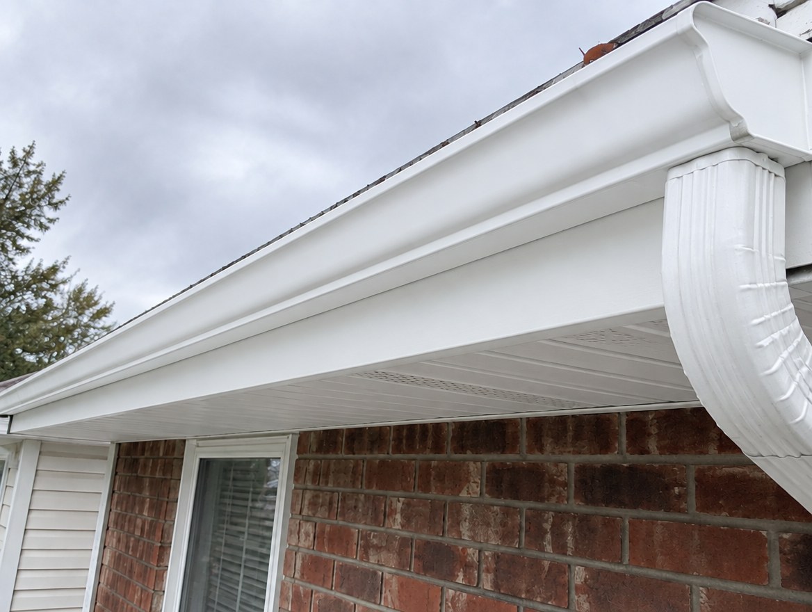 The same gutters after brightening