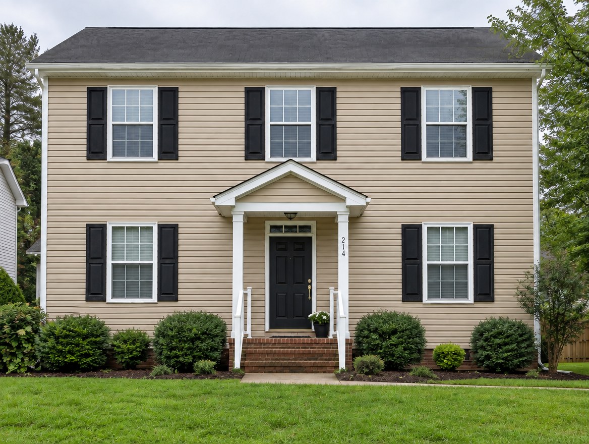 The same house after a soft wash